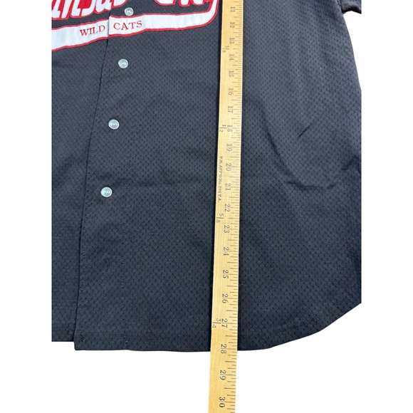 Kansas City Wildcats "Wild Cats" Baseball Jersey Mens XXL Black Mesh Button USA - Picture 4 of 6
